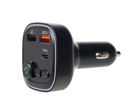  Автомобильный FM-трансмиттер - P4 2USB/Type-C (black) (212245) 