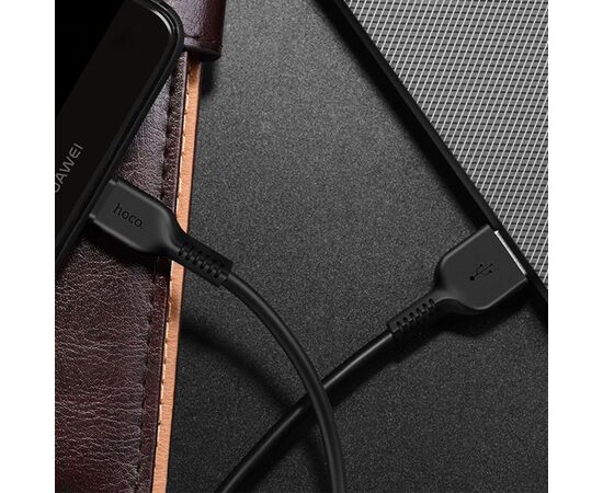  Кабель USB - 8 pin HOCO X20, 3.0м, круглый, 2.1A, силикон, цвет: чёрный (1/30/300) 