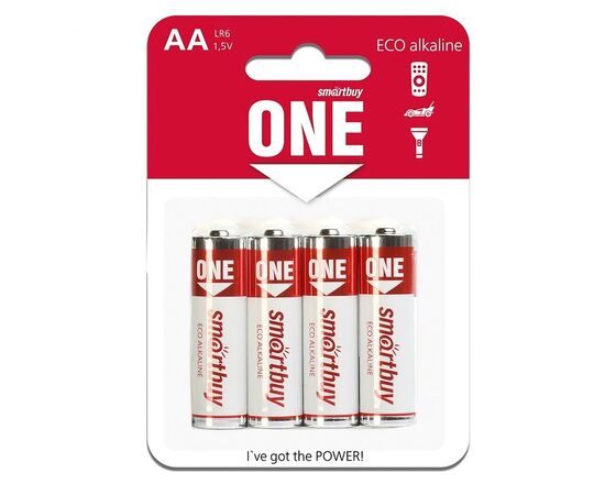  Батарейка AA Smart Buy LR6 ONE (4-BL) (48/480) (115830) 