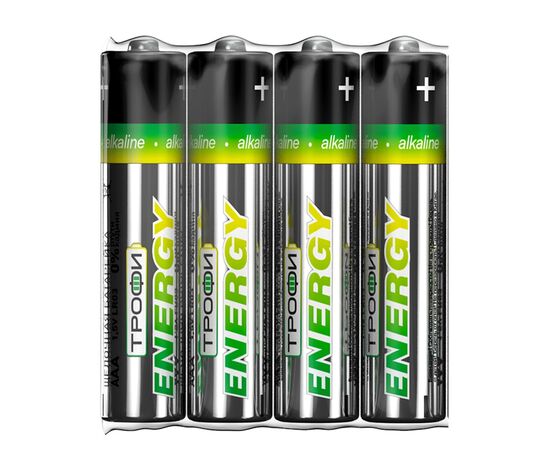  Батарейка AAA Трофи LR03 ENERGY Alkaline (4) (60/960) (211767) 