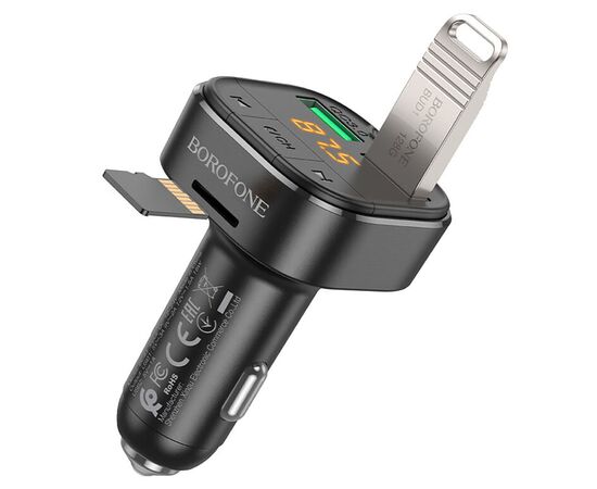  Автомобильный FM-трансмиттер Borofone BC43 QC3.0 BT FM (black) (213533) 