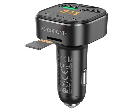  Автомобильный FM-трансмиттер Borofone BC43 QC3.0 BT FM (black) (213533) 