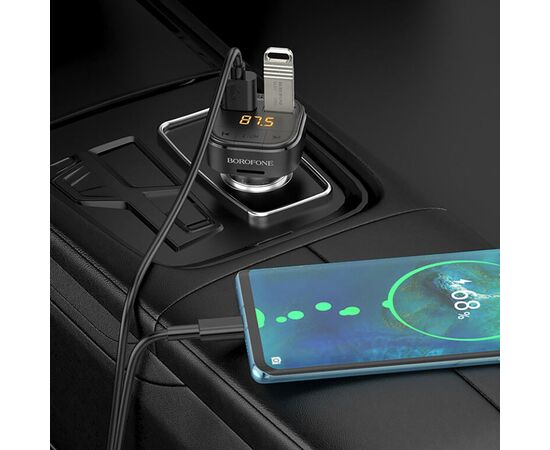  Автомобильный FM-трансмиттер Borofone BC43 QC3.0 BT FM (black) (213533) 