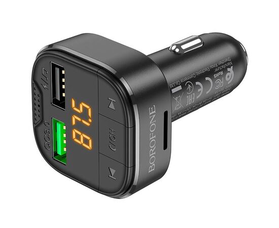  Автомобильный FM-трансмиттер Borofone BC43 QC3.0 BT FM (black) (213533) 