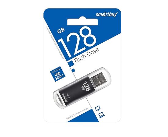  Флэш накопитель USB 128 Гб Smart Buy V-Cut 3.0 (black) (102559) 