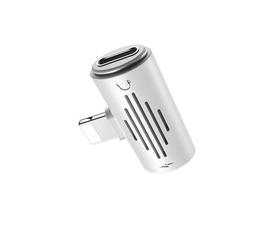  Переходник 8 pin - 2x 8 pin(f) Borofone BV6 Comfortable, круглый, пластик, цвет: белый (1/150/900) 