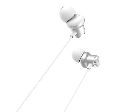  Проводные наушники с микрофоном внутриканальные Celebrat D5 Jack 3,5 (silver) (126625) 