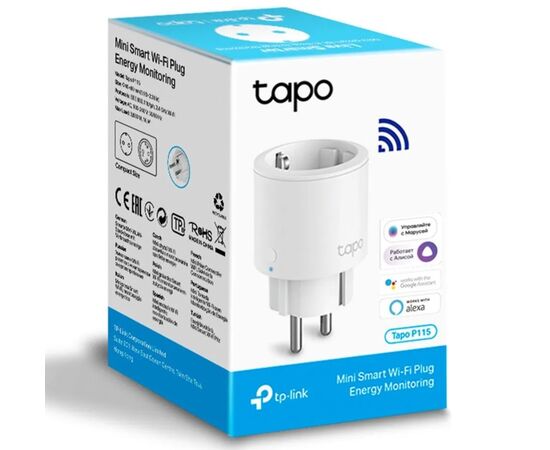  Умная розетка TP-Link TAPO P115(1-Pack) Wi-Fi белый 