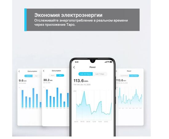  Умная розетка TP-Link TAPO P115(1-Pack) Wi-Fi белый 