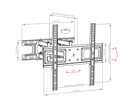  Кронштейн Arm Media LCD-417 черный 