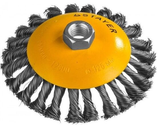  Щетка дисковая по мет. Stayer 35135-125 d125мм (угловые шлифмашины) 
