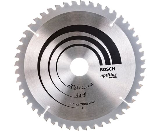  Диск пильный по дер. Bosch Standard 2608640432 d216мм d(посад.)30мм (циркулярные пилы) 