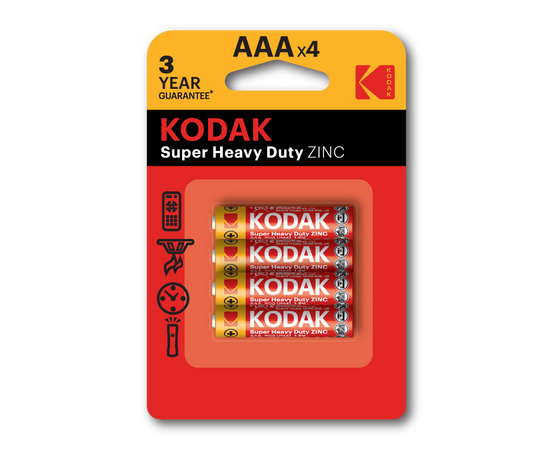  Батарейка Kodak Extra R03 AAA BL4 Heavy Duty 1.5V (4/48/240/54000) 