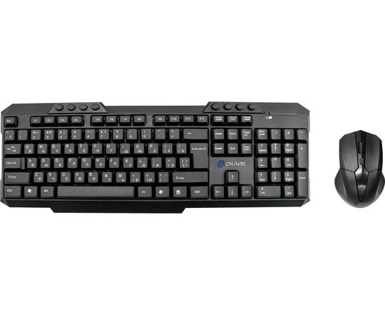  Клавиатура + мышь Oklick 205MK клав:черный мышь:черный USB беспроводная Multimedia (1546786) 