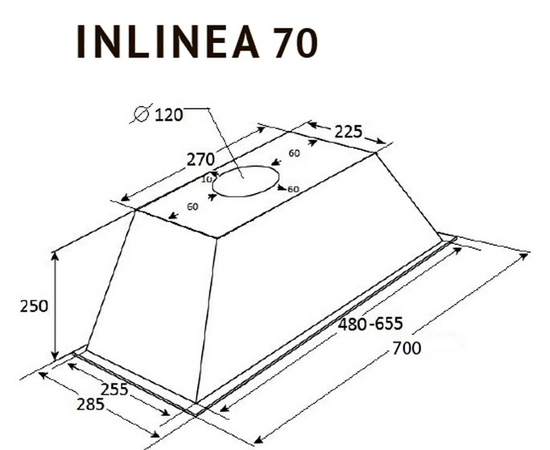  Вытяжка Kuppersberg Inlinea 70 X 
