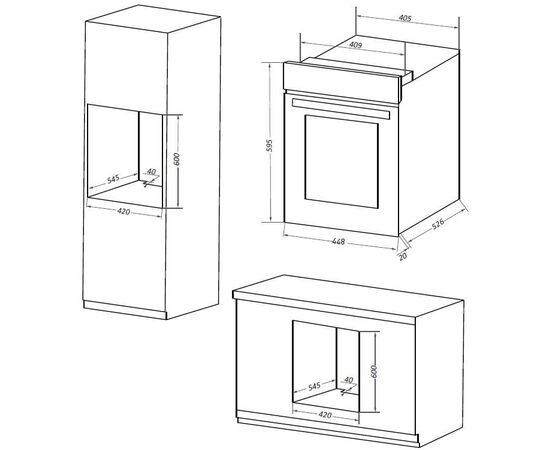  Духовой шкаф Maunfeld EOEM516W белый 