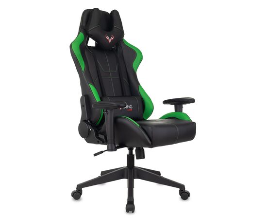  Кресло Zombie Viking 5 Aero LGreen игровое черный/салатовый искусственная кожа 