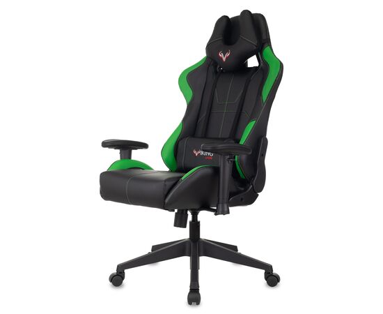 Кресло Zombie Viking 5 Aero LGreen игровое черный/салатовый искусственная кожа 