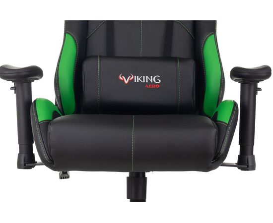  Кресло Zombie Viking 5 Aero LGreen игровое черный/салатовый искусственная кожа 