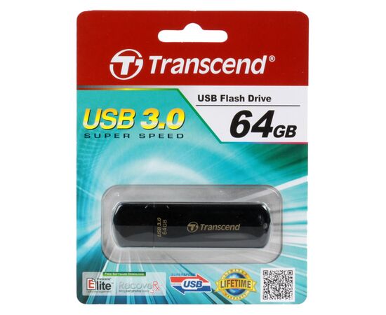  Флеш накопитель 64GB Transcend JetFlash 700, USB 3.0, Черный <TS64GJF700> 