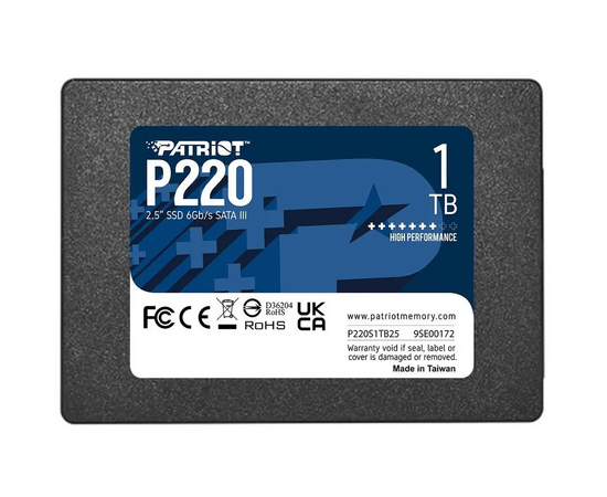  SSD Patriot P220 (P220S1TB25) SATA III 1Tb 2.5" 