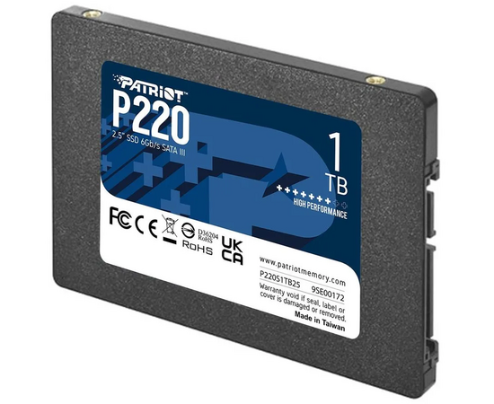  SSD Patriot P220 (P220S1TB25) SATA III 1Tb 2.5" 