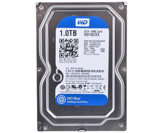  HDD 3.5" 1.0TB 7200rpm SATA3 64MB WD Blue (WD10EZEX) 