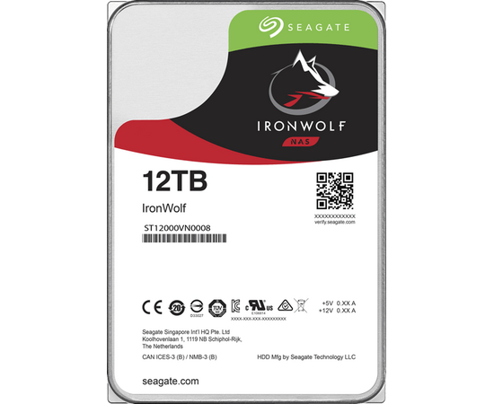  HHD Seagate Original Sata3 12Tb ST12000VN0008 Ironwolf (7200rpm) 256Mb 3.5" 