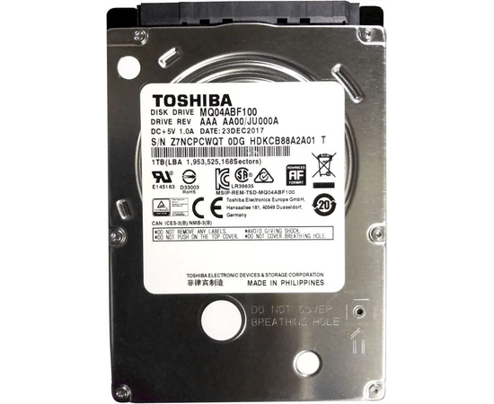  HDD Toshiba MQ04ABF100 SATA-III 1Tb (5400rpm) 128Mb 2.5" 
