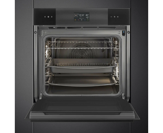  Духовой шкаф SMEG SOP6102S2PB3 Linea 60см, с паром, пиролитическая очистка, 12 программ, 68л, черный 