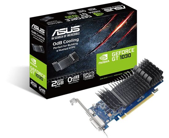  VGA ASUS GeForce GT1030 Silent 2GB 64bit GDDR5 (1228-1506/6008) DVI-D/HDMI (GT1030-SL-2G-BRK) 