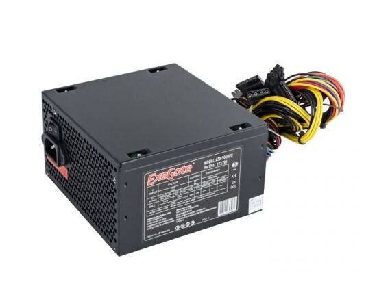  Блок питания ExeGate EX224734RUS-PC 500W 500NPX, ATX, PC, black,12cm fan, 24p+4p, 6/8p PCI-E, 3xSATA, 2xIDE, FDD + кабель 220V 