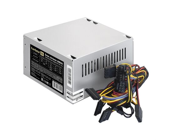  Блок питания ExeGate AB650 EX292143RUS 650W (ATX, 8cm fan, 24pin, 4+4pin, 3xSATA, 2xIDE, FDD) 