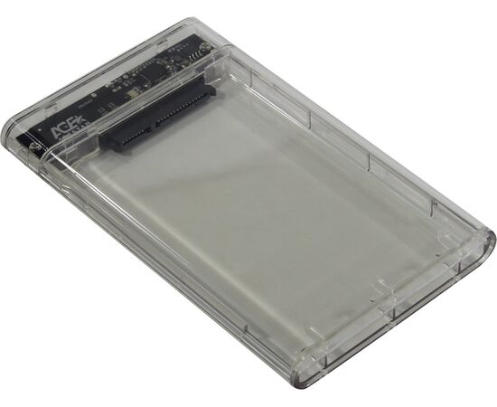  Корпус для HDD/SSD 2.5" Sata3 USB3.0 AgeStar 3UB2P4 Transparency, пластик, прозрачный 