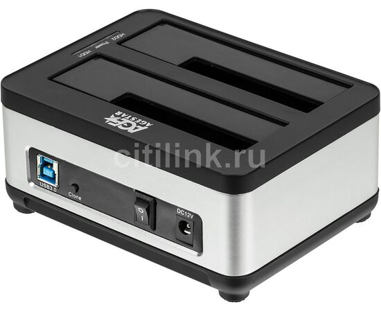  Док-станция для HDD AgeStar 3UBT8 Sata III пластик/алюминий серебристый 2 