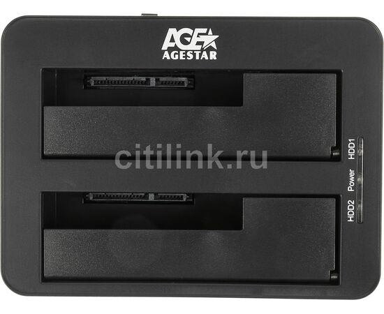  Док-станция для HDD AgeStar 3UBT8 Sata III пластик/алюминий серебристый 2 