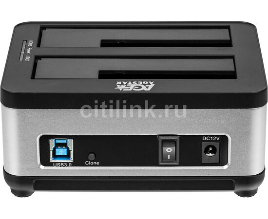  Док-станция для HDD AgeStar 3UBT8 Sata III пластик/алюминий серебристый 2 