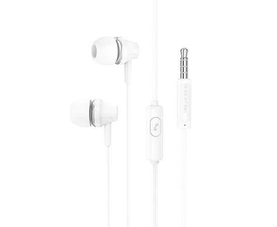  Проводные наушники с микрофоном внутриканальные Borofone BM73 Jack 3,5  (silver) (217923) 