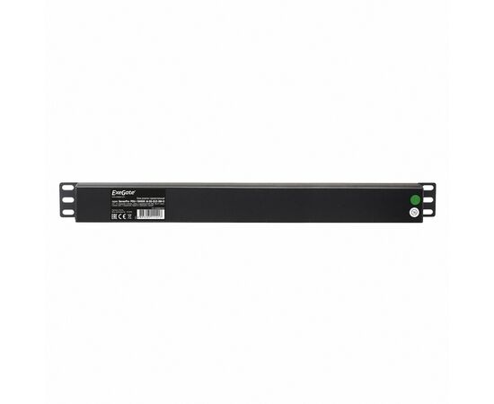  Блок розеток горизонтальный ExeGate ServerPro PDU-19H606 Al-6S-EU2-SW-O (EX280831RUS), 19", 1U, Алюминий, 6 Schuko, кабель с евровилкой VDE-250V-16A-3*1.5mm2, 2 метра, выкл. с подсветкой, защита от перегрузки, черный 