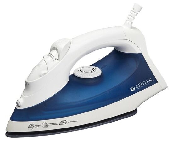  Утюг Centek СТ-2318 Blue 2800Вт зм 350мл Керамика Капля-стоп Самоочистка 