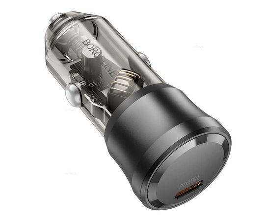  АЗУ BOROFONE BZ24 с одним портом PD20W (прозрачный-черный) 