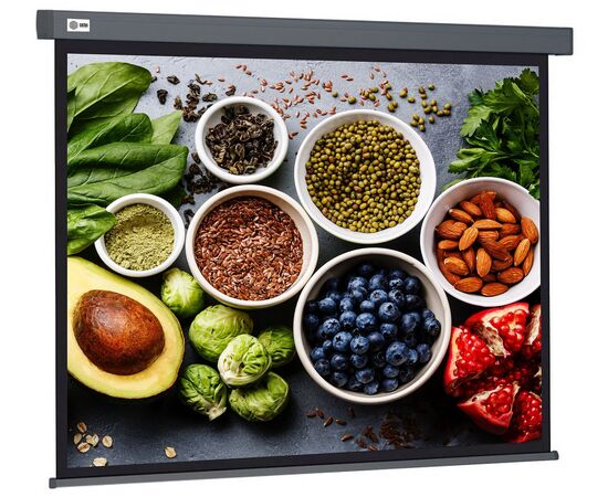  Экран Cactus CS-PSW-150X150-SG Wallscreen настенно-потолочный рулонный серый 