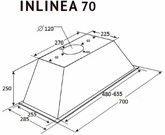  Вытяжка Kuppersberg Inlinea 70 BX 