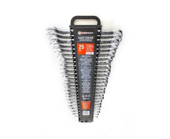  Набор ключей комбинированных FORCEKRAFT FK-5261MP (49910) 25пр. в пластиковом держателе 
