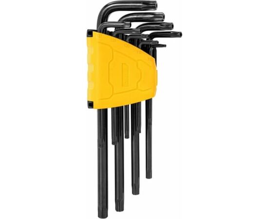  Набор ключей Torx Deli DL234209H удлиненных 9 шт T10,T15,T20,T25,T27,T30,T40,T45,T50, пластиковый держатель 