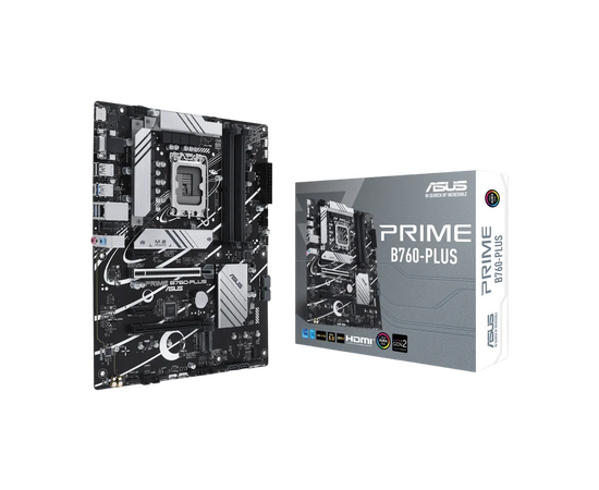  MB s1700 ASUS PRIME B760-PLUS, Intel B760, 4xDDR5-5600 МГц, 2xPCI-Ex16, 3xM.2, Standard-ATX 90MB1EF0-M0EAY0 