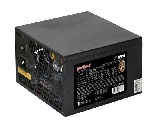  Блок питания ExeGate 700PPH EX282154RUS 80 Plus Bronze 700W (ATX, APFC, КПД 89 (80 Plus Bronze) 