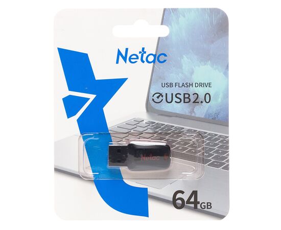  Флэш накопитель USB 64 Гб Netac U197 mini (black/red) (210697) 