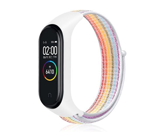  Ремешок WB09  для Xiaomi Mi Band 5/Mi Band 6/ Спортивный фитнес-браслет для смарт-часов текстильный, на липучке, разноцветный 