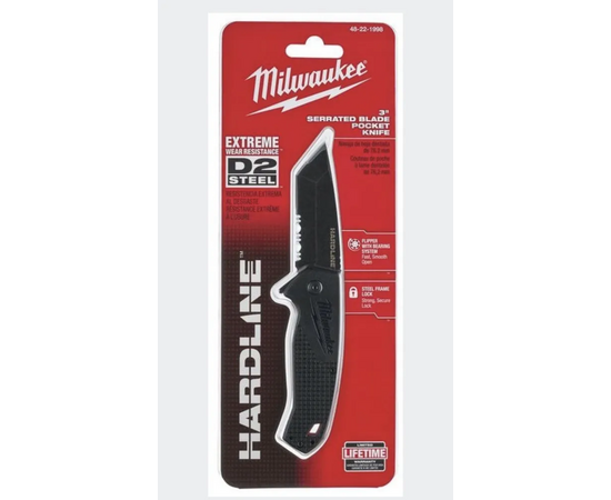  Нож Milwaukee Hardline 48221998 складной с серейтером D2 сталь 